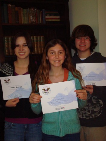 Ashley, Christine and Matt McNeill receive the President's Volunteer Service Award Ashley, Christine and Matt McNeill receive the President's Volunteer Service Award