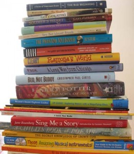 stack of kids books