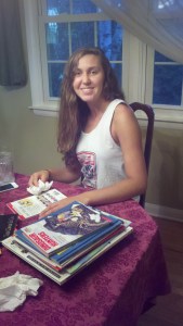 Longtime Success Won't Wait volunteer Christine McNeill handled sorting, cleaning, and lableing the children's books for the 2014 Community Back to School Jam.