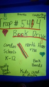 Brownie Troop Book Drive 2015