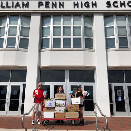 A book donation and ice cream? Sweet deal!