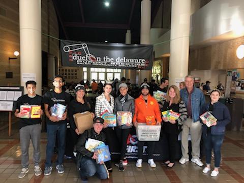 Susan McNeill, Vincenza Carrieri-Russo and Success Won't Wait volunteers at the 2019 Duel on the Delaware Book Drive!
