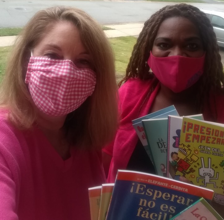 This week, Success Won’t Wait was pleased to partner once again with Nemours duPont Pediatrics in their ongoing a book giveaway program for children who are patients at the Jessup Street clinic in Wilmington, Delaware. The donation of brand new 150 books from Scholastic, in Spanish and in English with Spanish, pushed the program total to over 4,150 kindergarten-5th grade books provided by Success Won’t Wait. Susan Conforte Mcneill, Sue Conforte Mcneill